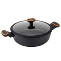 Klaaskaanega sügav graniidist pann TERRUNA 24 cm, 2 liitrit