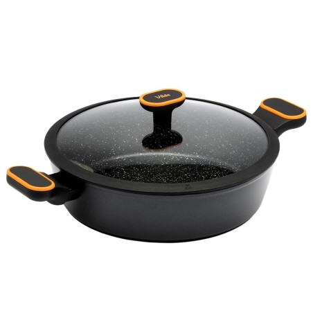 Klaaskaanega sügav graniidist pann TERRUNA 28 cm, 3, 5 liitrit