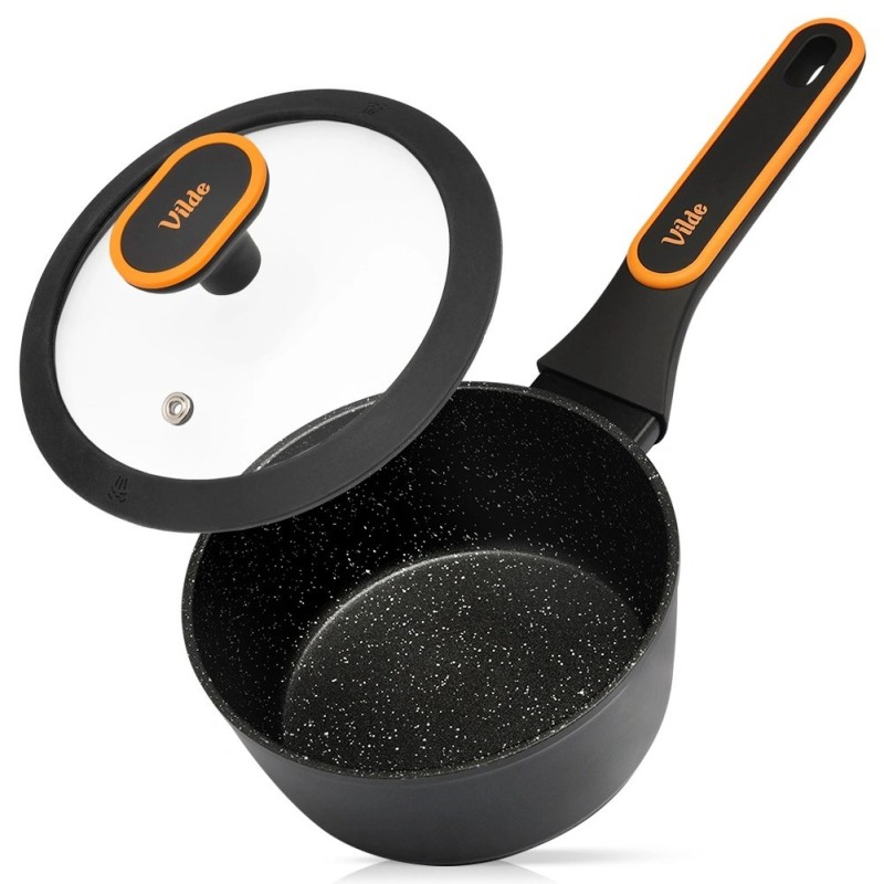 Klaaskaanega graniidist kastrul TERRUNA 16 cm, 1, 2 liitrit