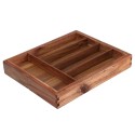 Sahtlisse pikendatav puidust söögiriistade sahtlisisu, 28-45x34 cm