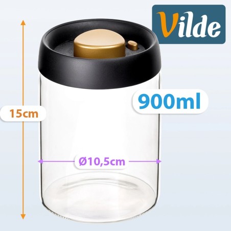 Vaakumkonteiner lahtiste toodete jaoks, klaas, 900 ml