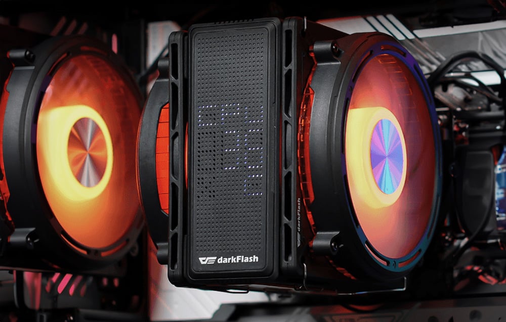 Darkflash active cooling placed in the computer case