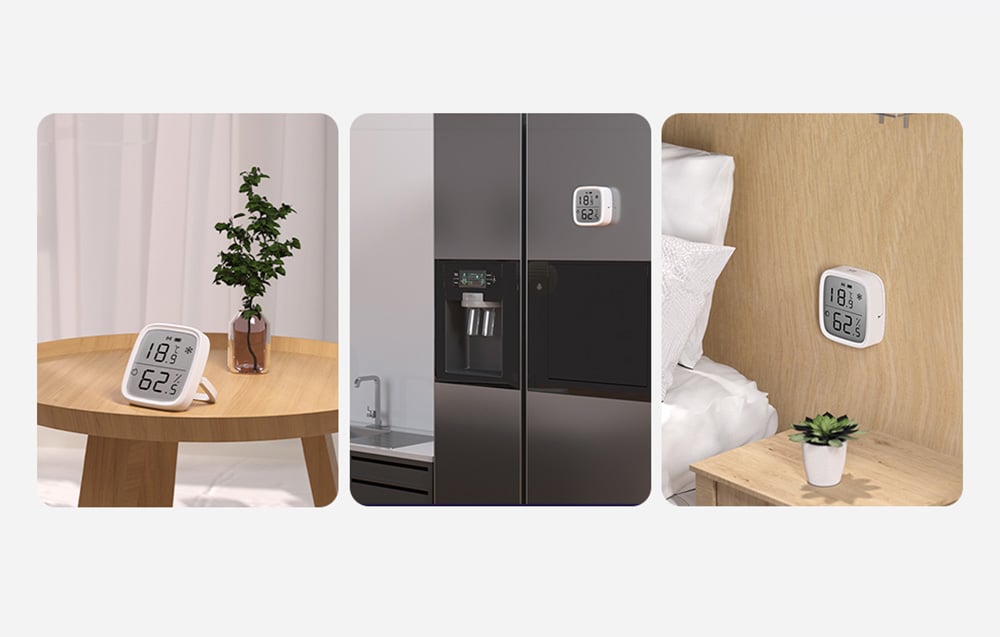 Temperature and humidity sensors in various rooms