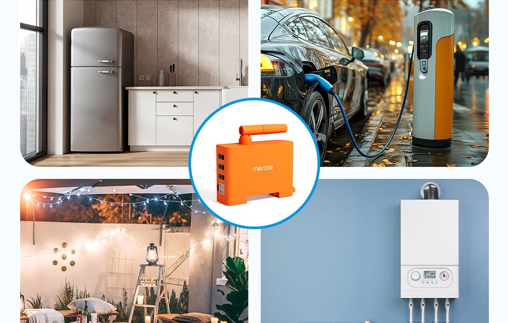Energy consumption monitor and its applications: kitchen, living room, EV charging station, etc.