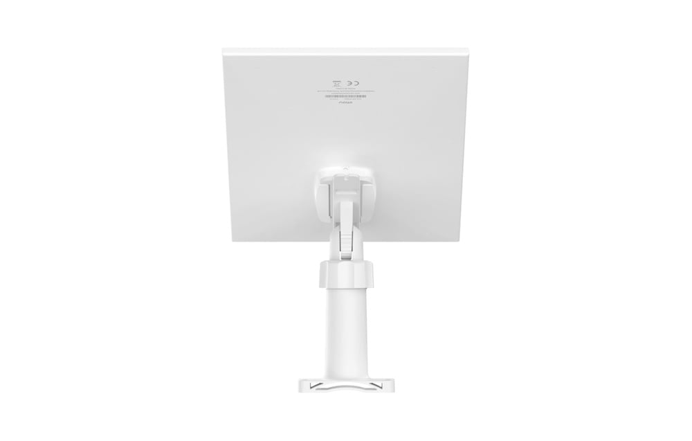 Back of the white solar panel with the mount and technical specifications; CE marking and Imou logo visible