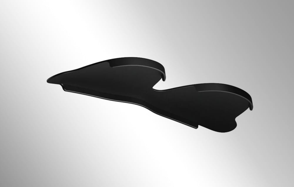 Dimming overlays for RayNeo Air 3s Pro eyeglasses horizontally against a bright background.