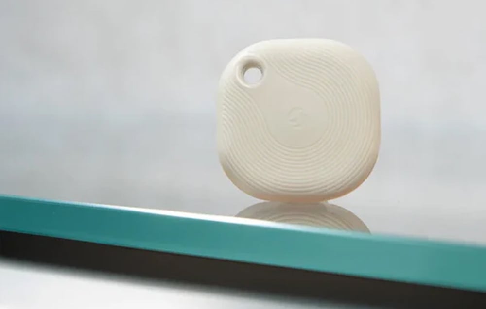 Bright scene activation button on a glass table