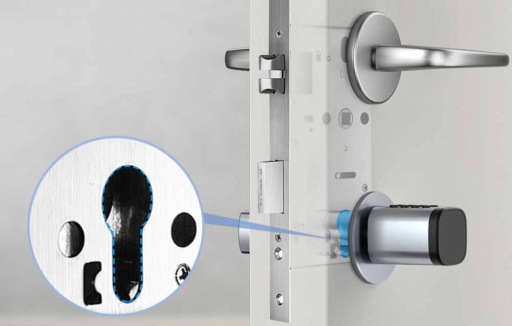 Installation method of digital lock cylinder