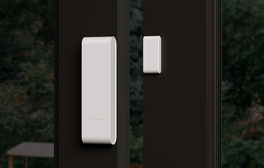 Sonoff door and window sensor on a balcony door