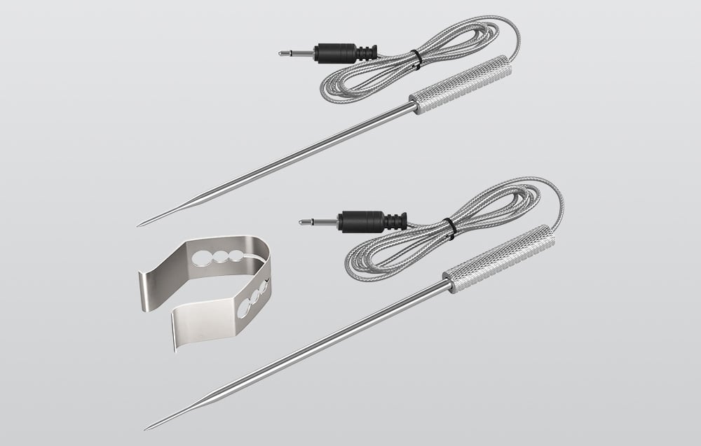 Two SONOFF MPS01 probes with accessories on a gray background.
