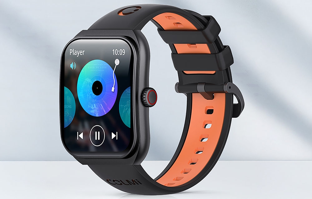 Colmi smartwatch with music player on.