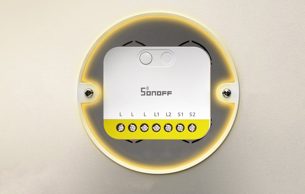 Sonoff mini switch in a junction box