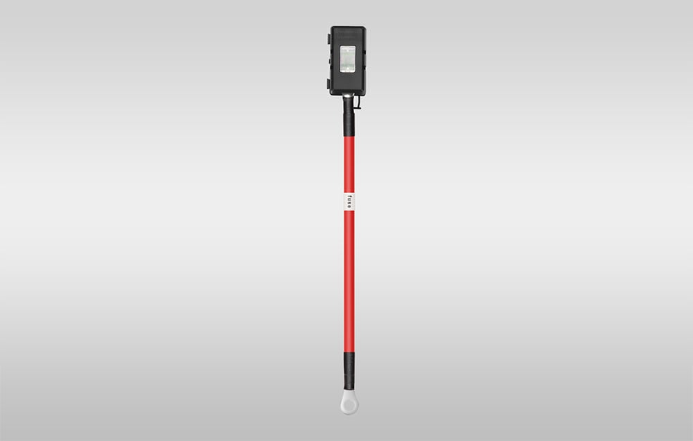Black and red EcoFlow fuse cable on a gray background