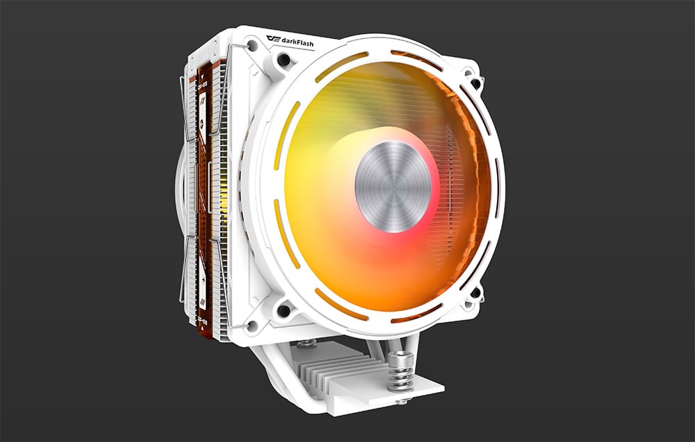 White Darkflash active cooling on black background