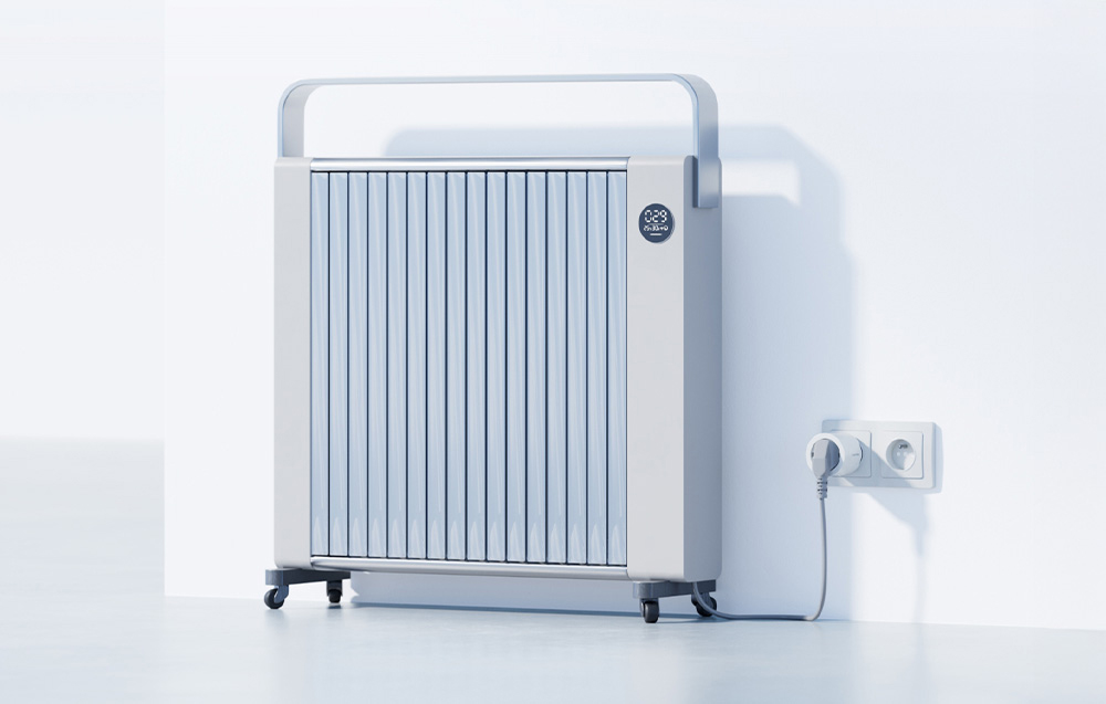 Radiator connected to power with smart plug
