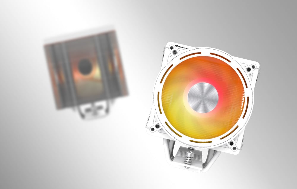 2 sets of Darkflash active cooling on a bright background