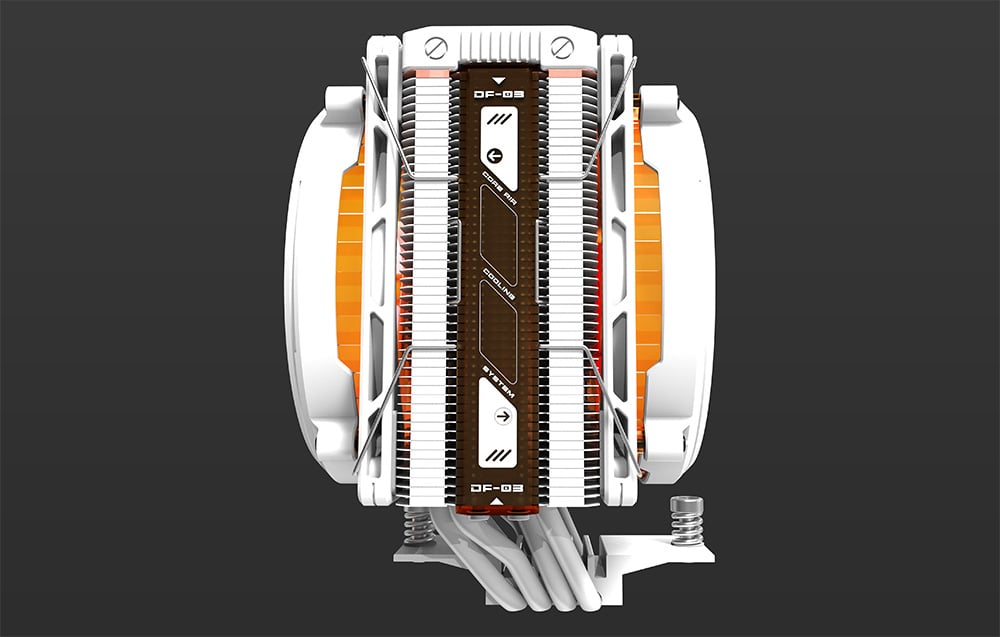 Double fan active cooling on black le
