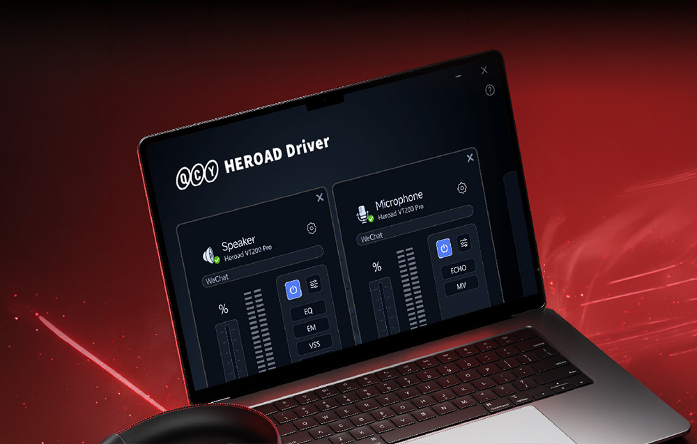 Laptop displaying software