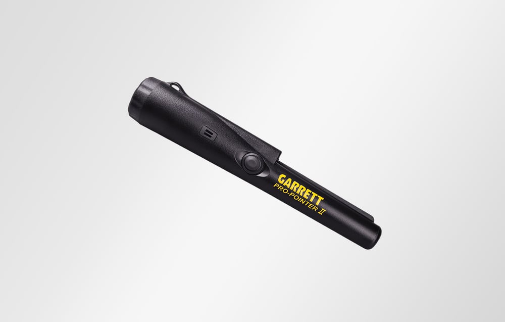 Garrett Pro-Pointer II metal detector on white background.